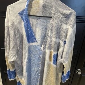 NWT Nic + Zoe Women’s Linen Cardigan Sweater- Women’s Plus Size 2x